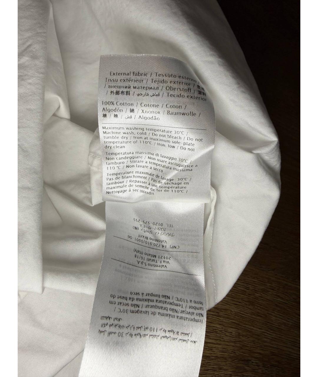 VALENTINO Белая хлопковая блузы, фото 3