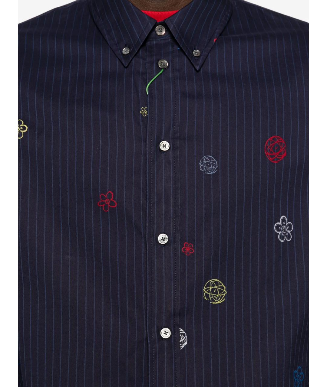 KENZO Синяя хлопковая кэжуал рубашка, фото 5