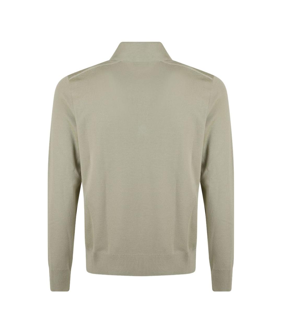 BURBERRY Зеленый шерстяной джемпер / свитер, фото 2