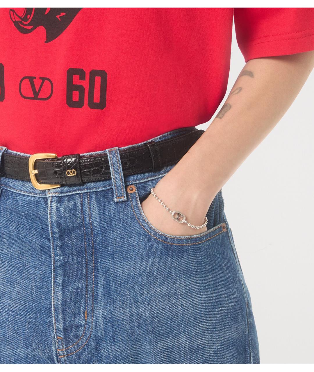 VALENTINO Серебрянный латунный браслет, фото 5