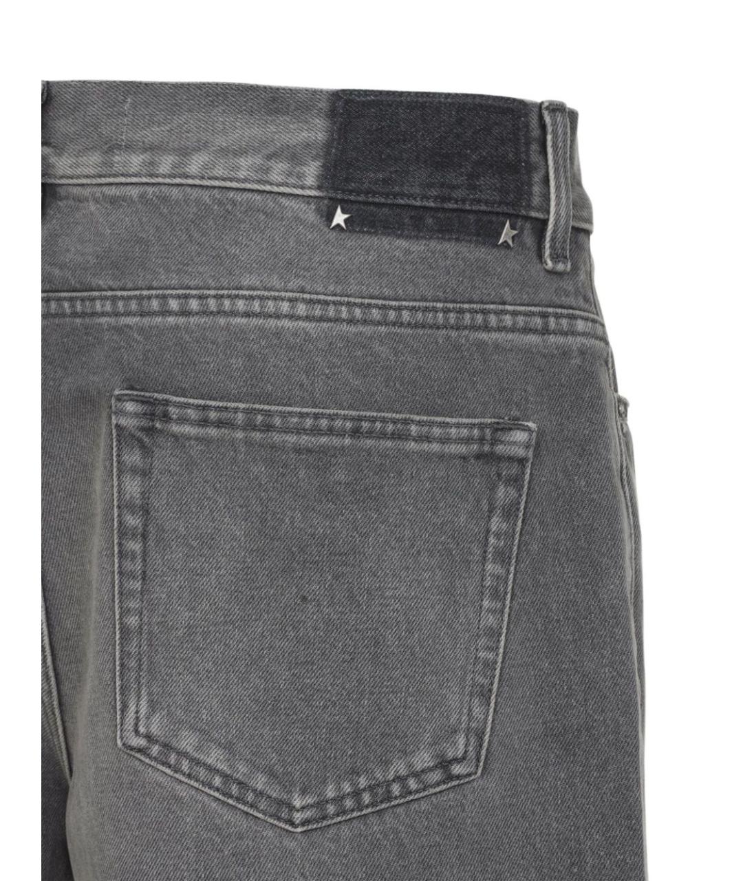 GOLDEN GOOSE DELUXE BRAND Серые хлопковые прямые джинсы, фото 3
