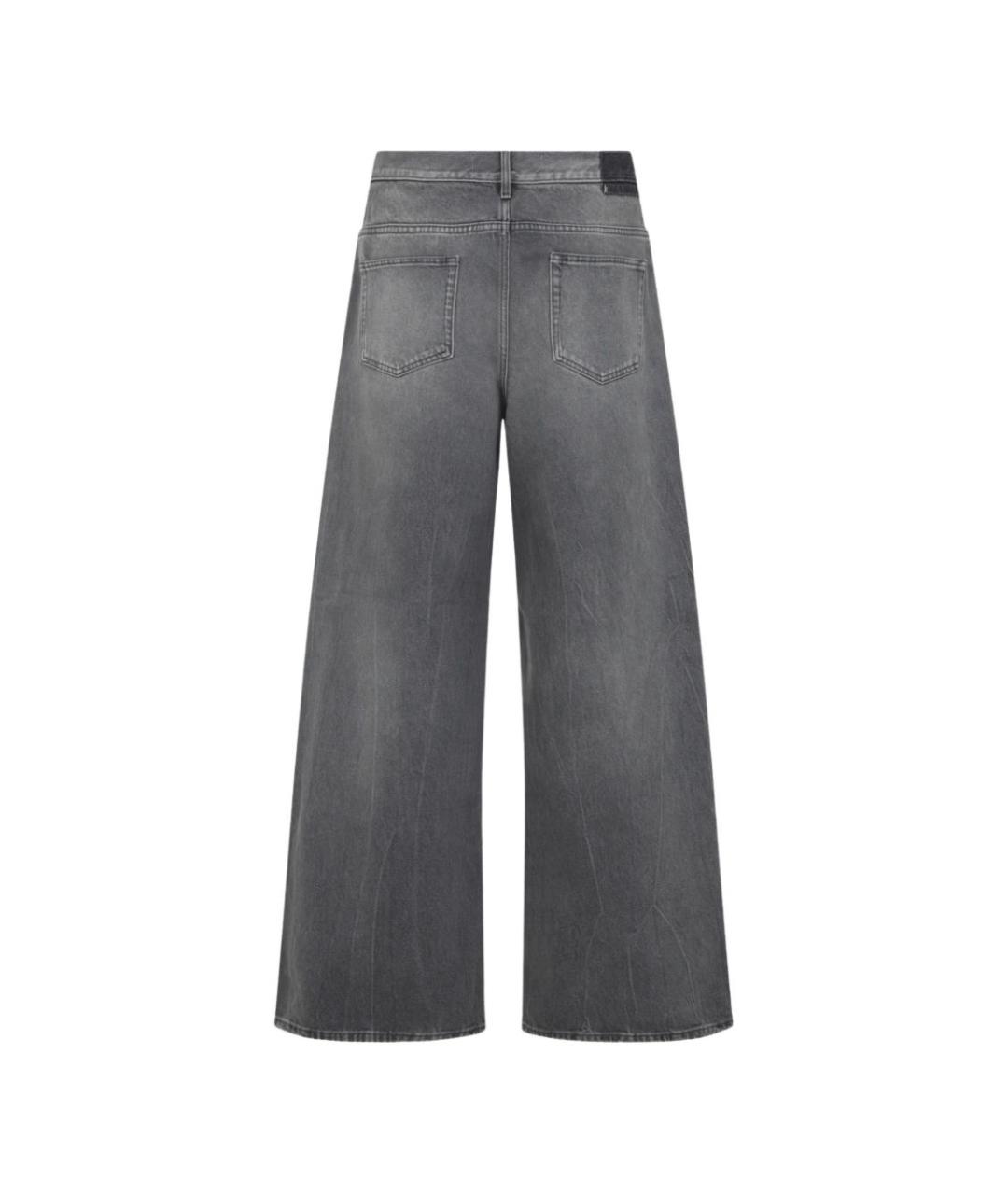 GOLDEN GOOSE DELUXE BRAND Серые хлопковые прямые джинсы, фото 2