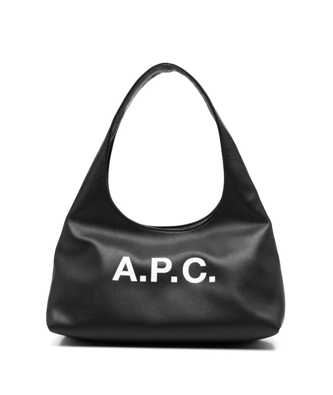 A.P.C. Черная кожаная сумка через плечо, фото 1
