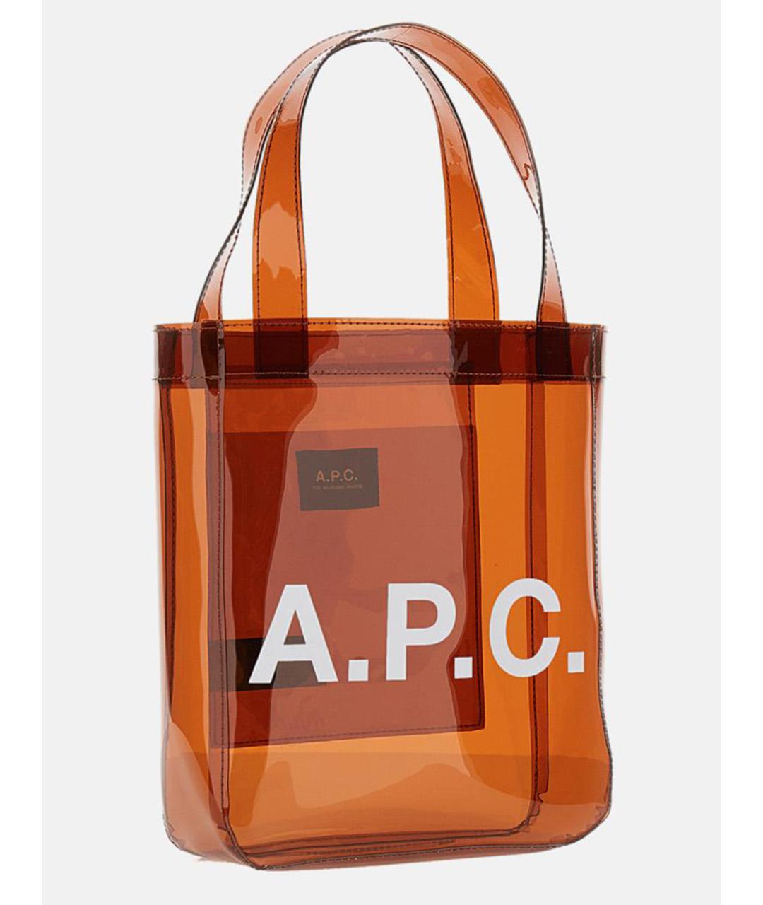 A.P.C. Оранжевая сумка тоут, фото 3