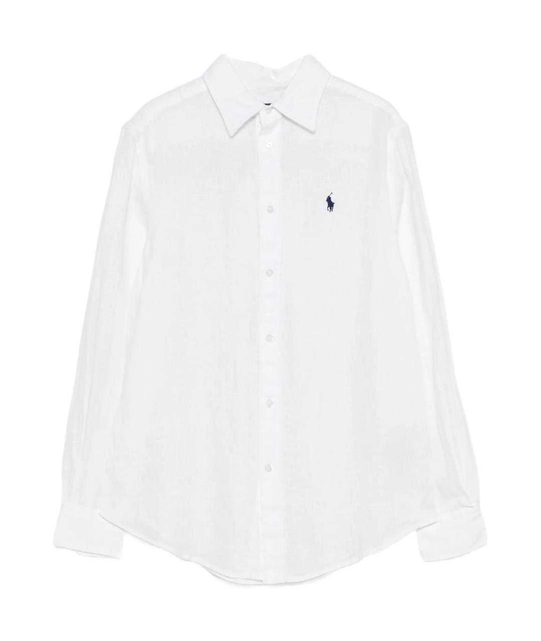 POLO RALPH LAUREN Белая льняная рубашка, фото 1