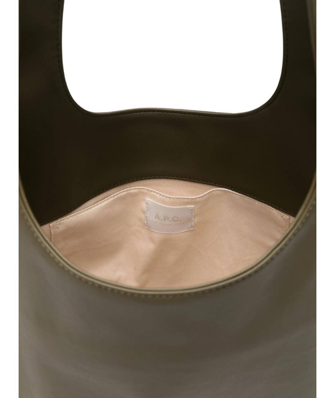A.P.C. Коричневая сумка тоут из искусственной кожи, фото 3