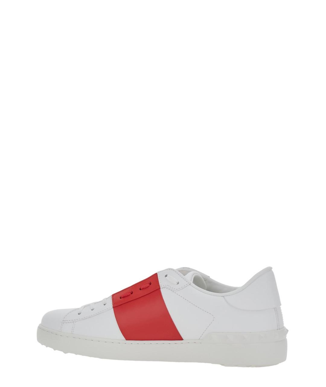 VALENTINO Белые кожаные низкие кроссовки / кеды, фото 3