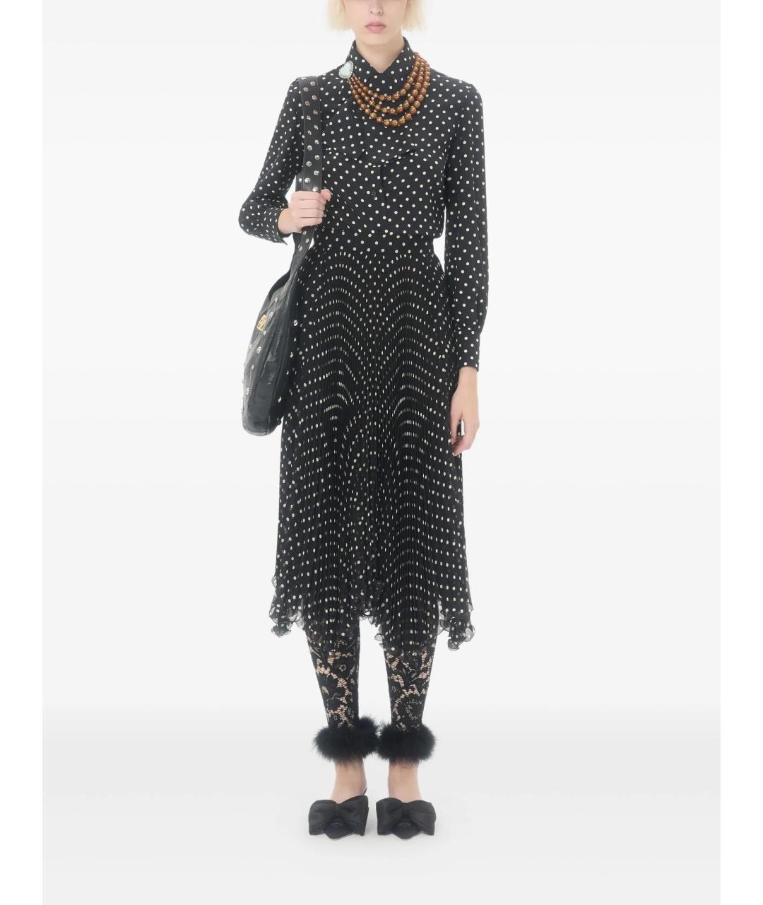 VALENTINO Черная шелковая блузы, фото 2