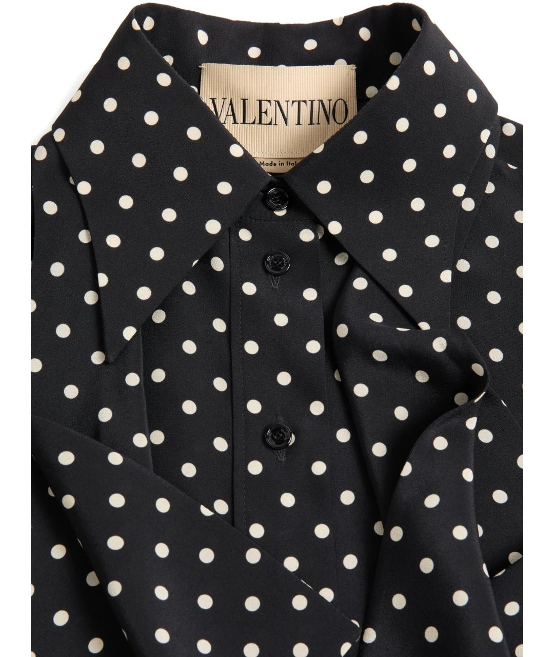 VALENTINO Черная шелковая блузы, фото 5