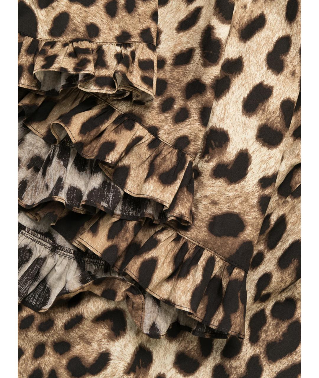 DOLCE&GABBANA Коричневое хлопковое платье, фото 7