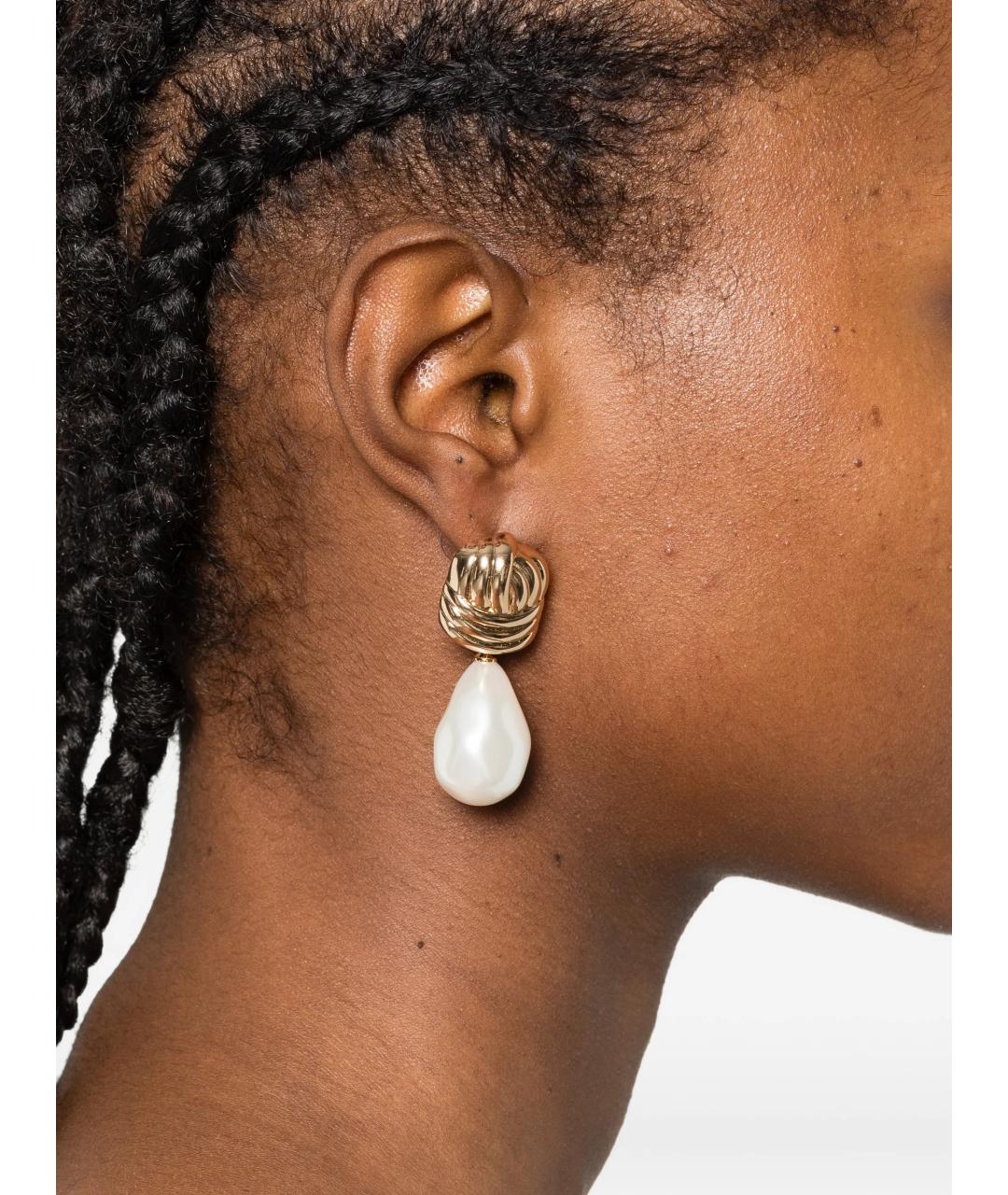 SELF-PORTRAIT Золотые латунные серьги, фото 2