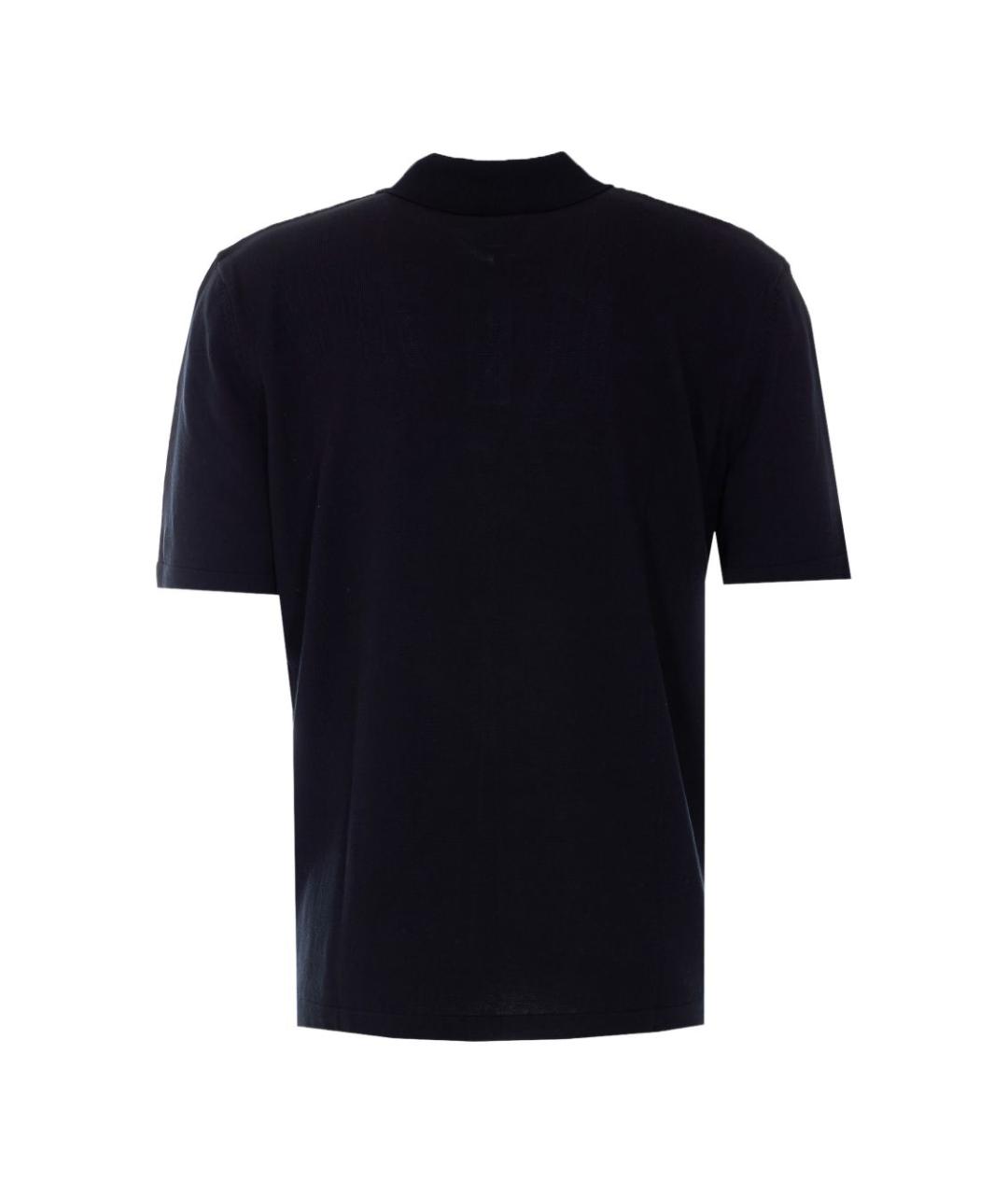 A.P.C. Черное хлопковое поло с коротким рукавом, фото 2