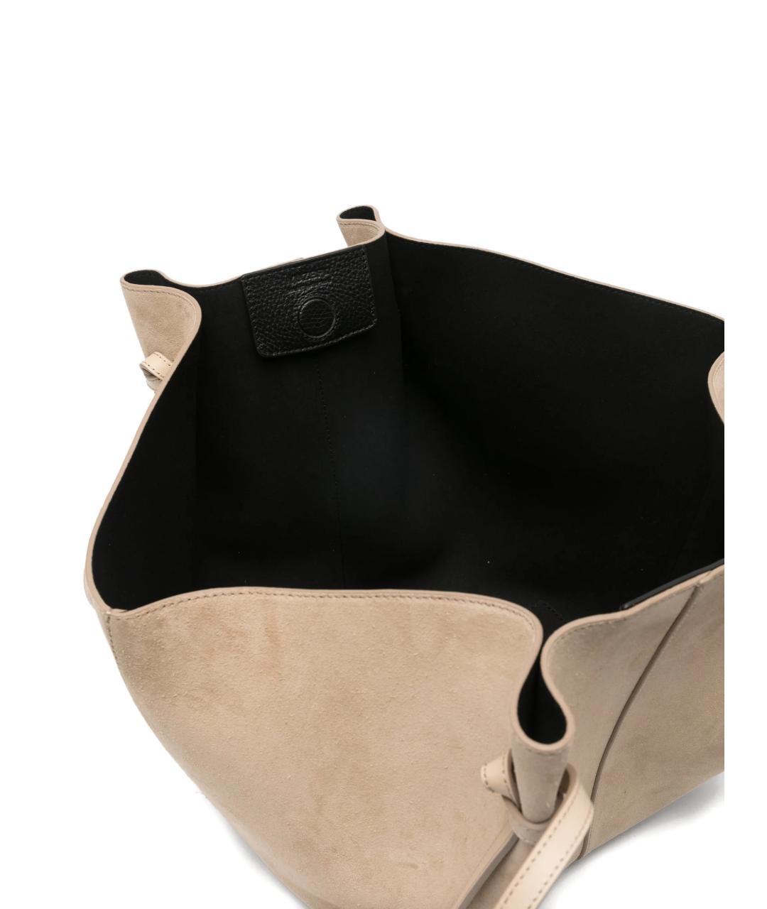 YUZEFI Бежевая замшевая сумка тоут, фото 5