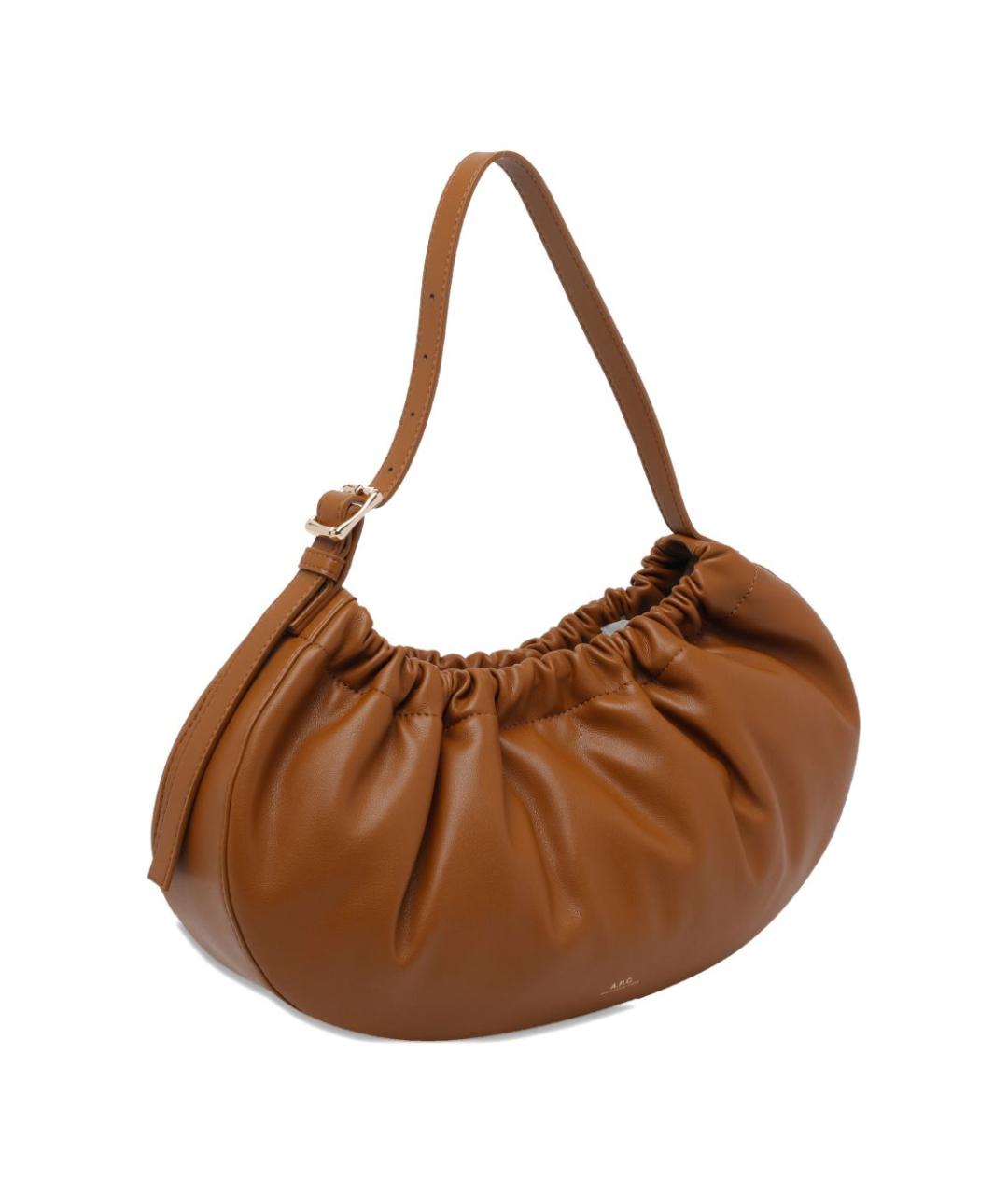 A.P.C. Коричневая сумка через плечо из искусственной кожи, фото 3