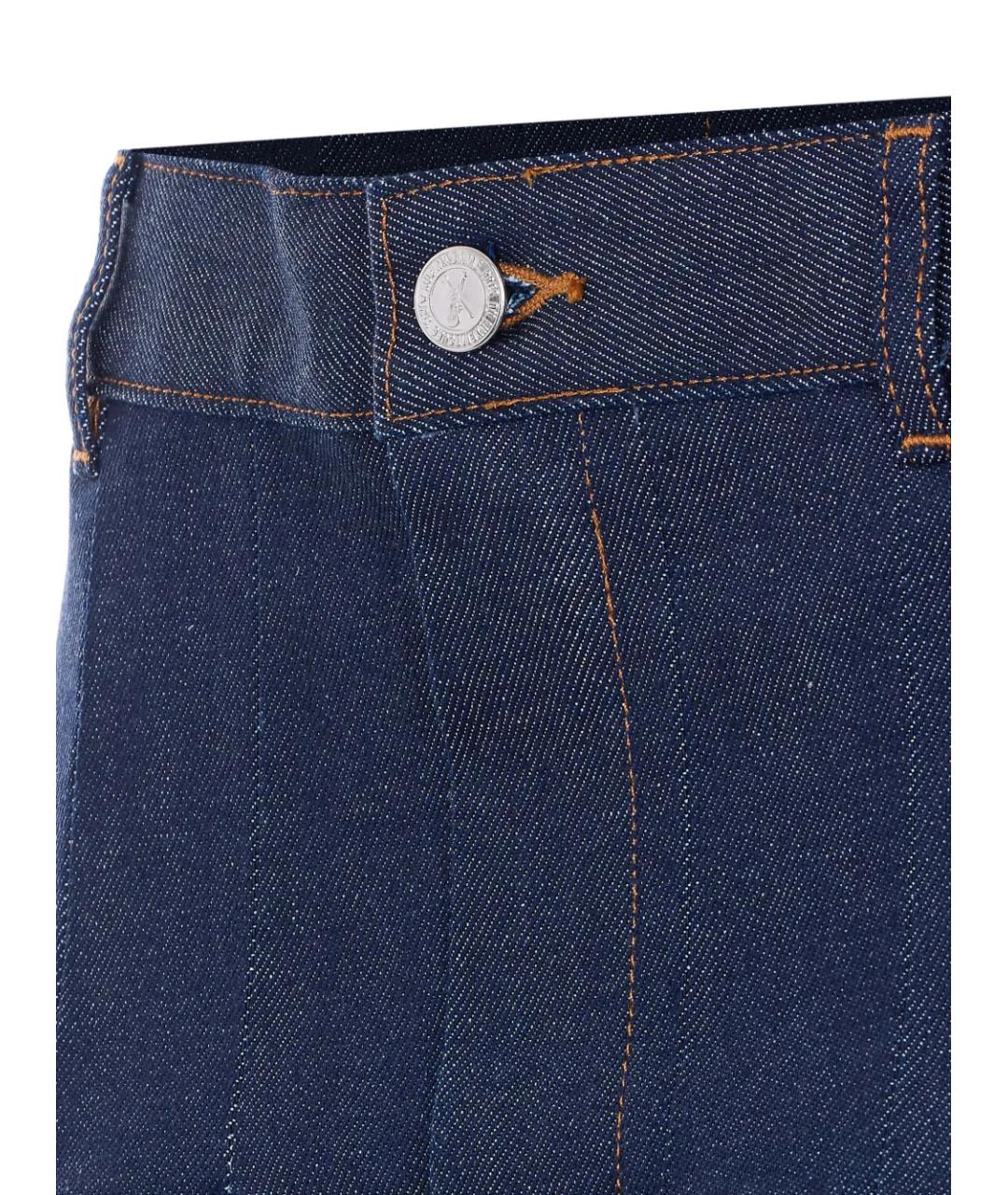 A.P.C. Синяя хлопковая юбка мини, фото 3