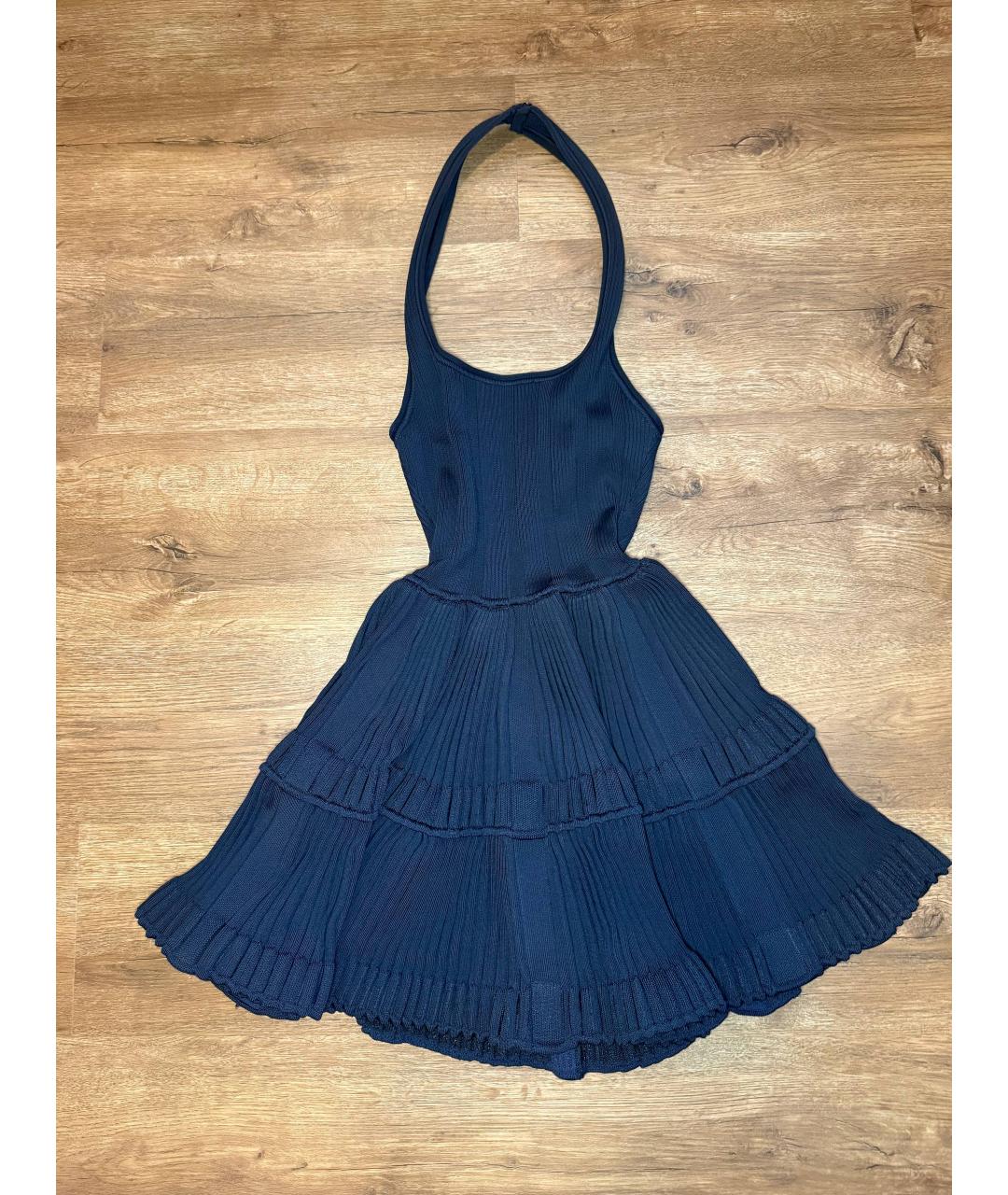 ALAIA Синее полиэстеровое коктейльное платье, фото 5