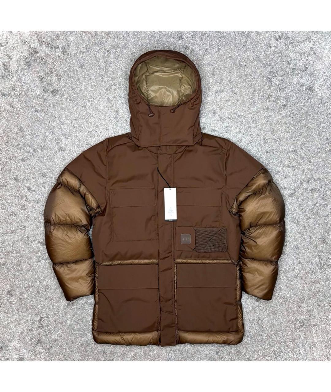 CP COMPANY Коричневый полиэстеровый пуховик, фото 9
