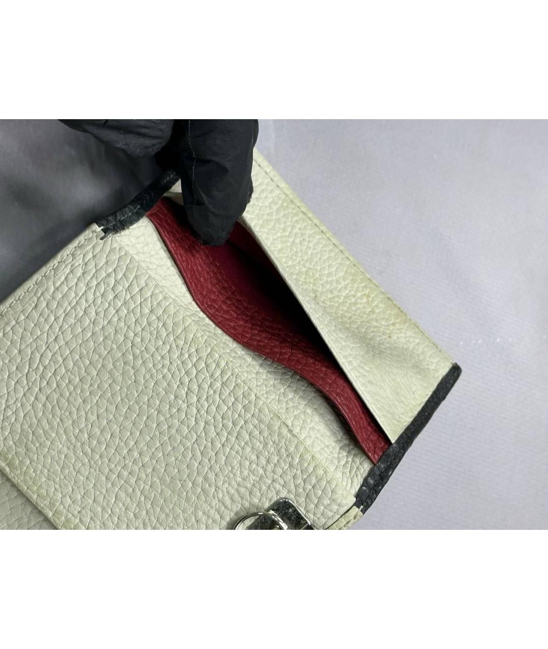 VIVIENNE WESTWOOD Бежевый кожаный кошелек, фото 8