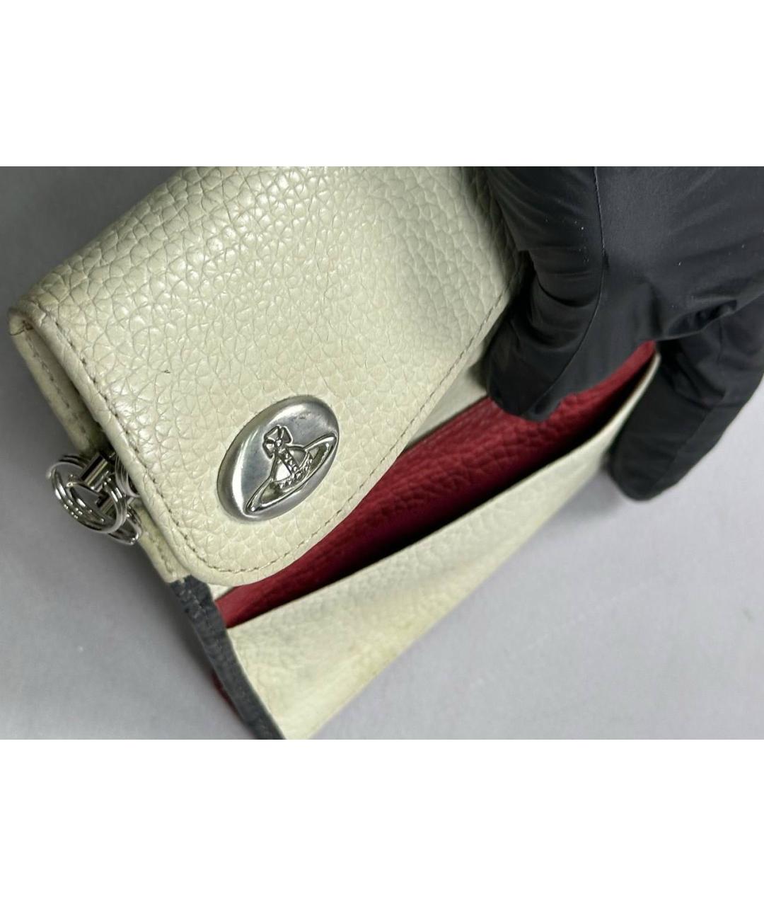 VIVIENNE WESTWOOD Бежевый кожаный кошелек, фото 6