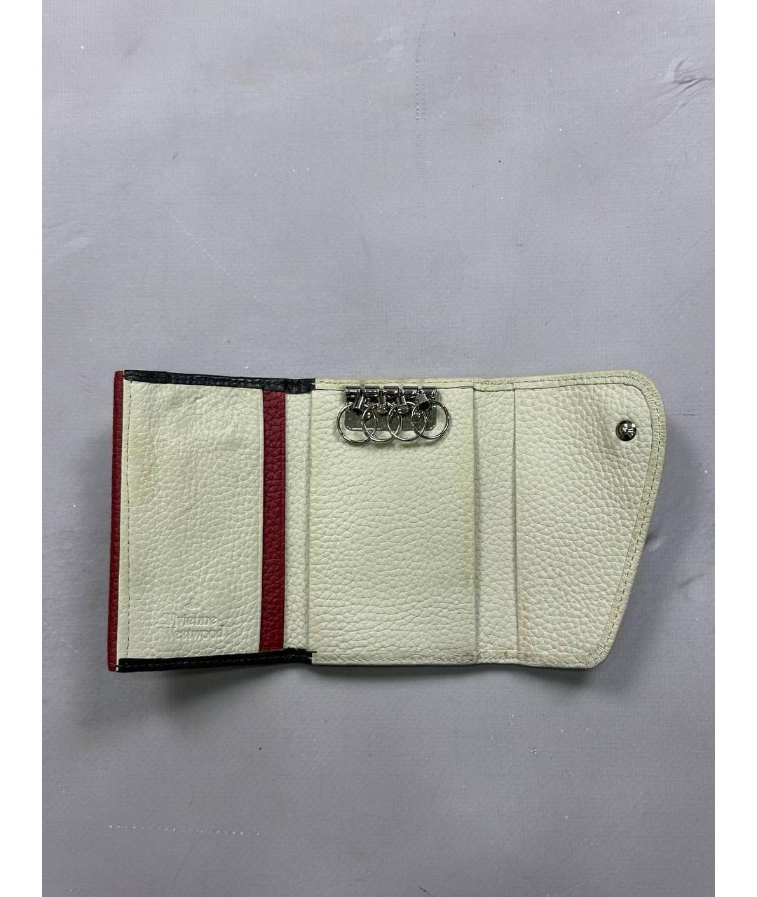 VIVIENNE WESTWOOD Бежевый кожаный кошелек, фото 5