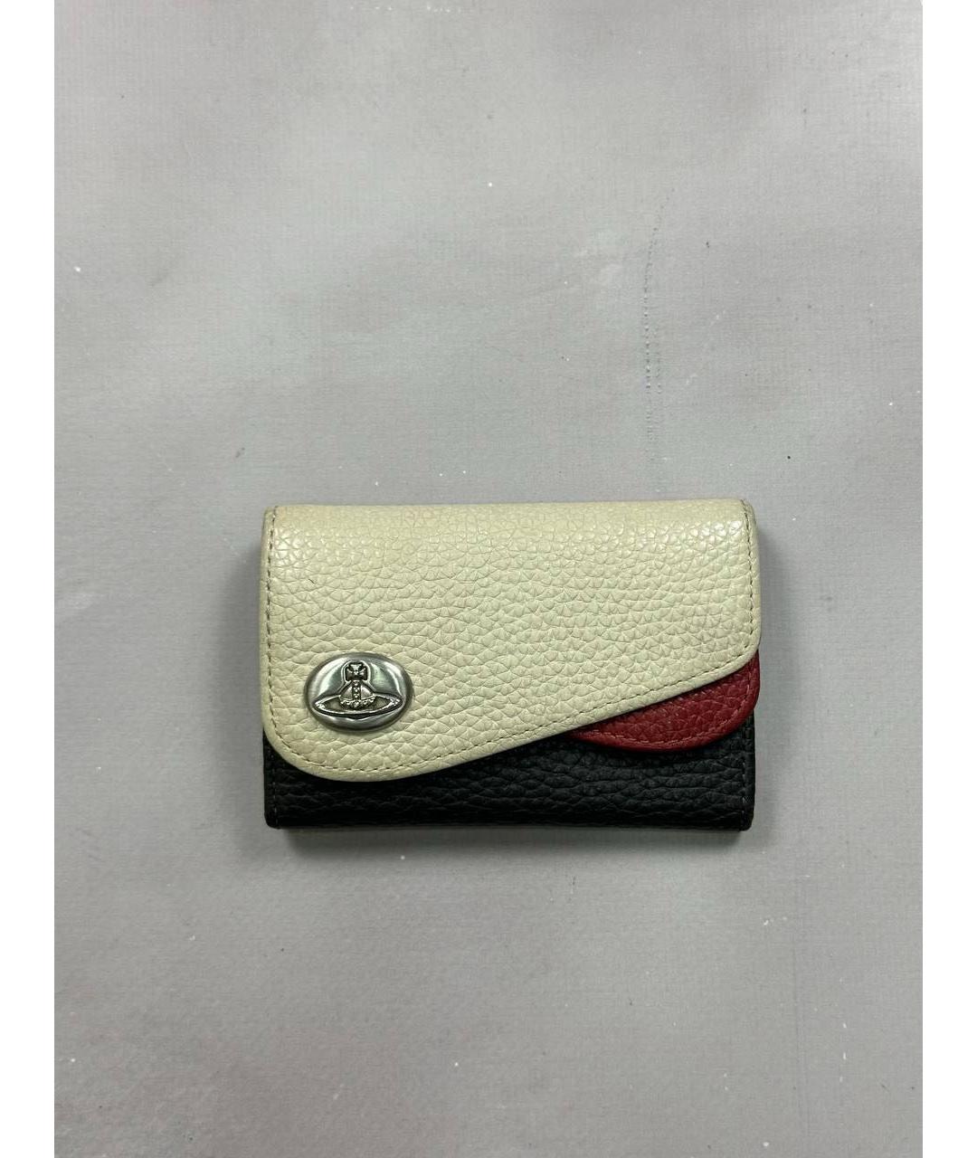 VIVIENNE WESTWOOD Бежевый кожаный кошелек, фото 9