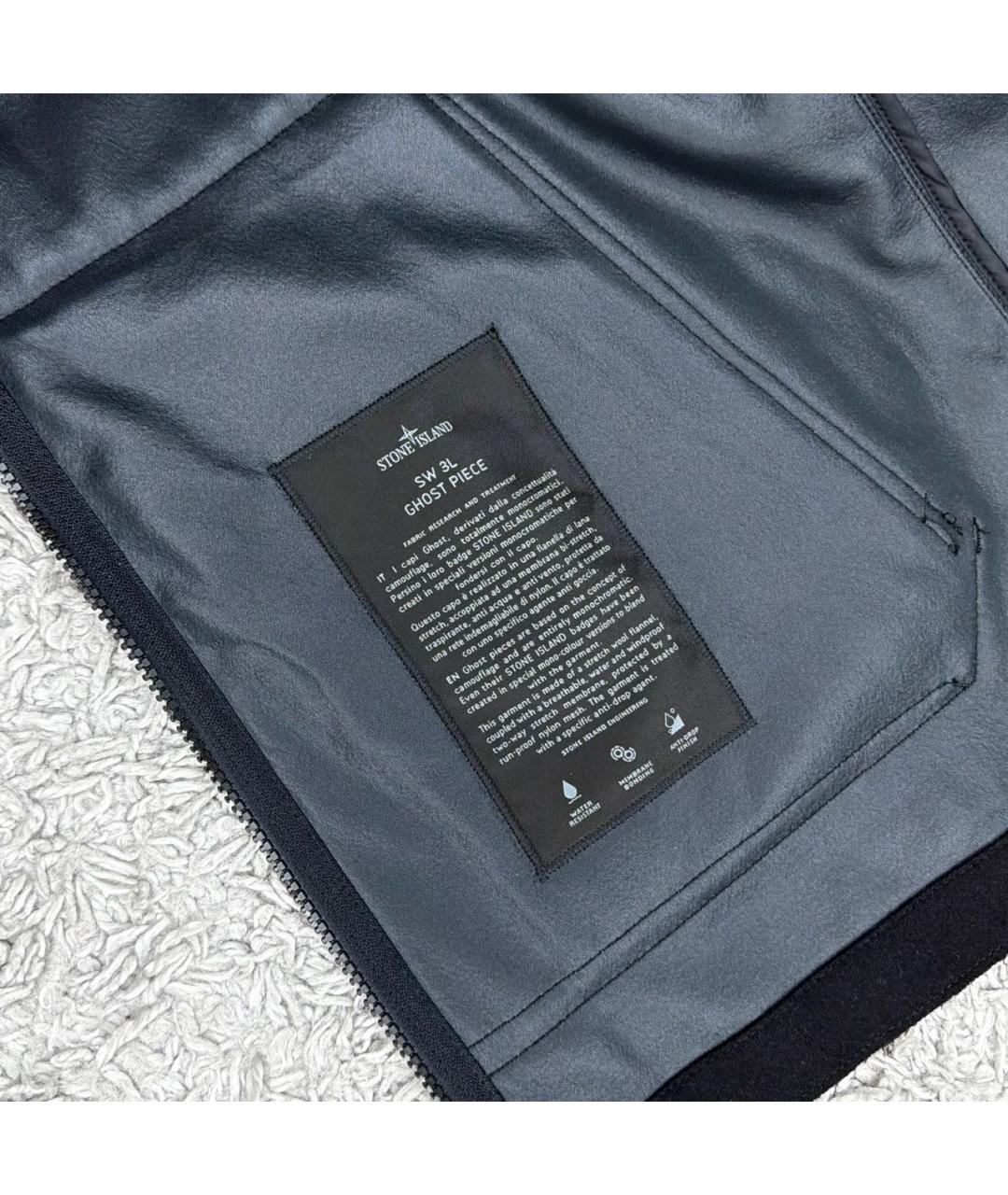 STONE ISLAND Черная куртка, фото 5