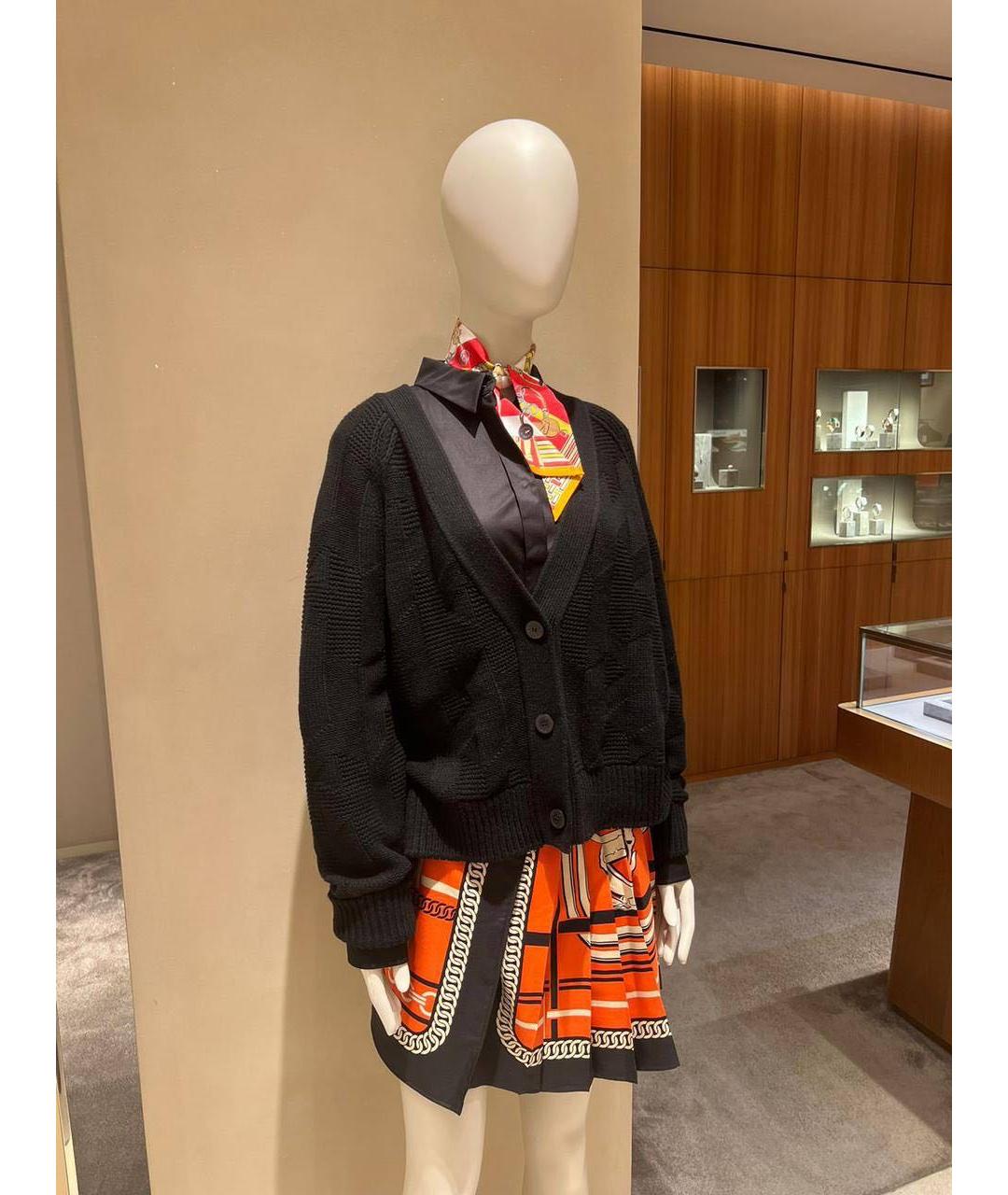 HERMES Черный кардиган, фото 3