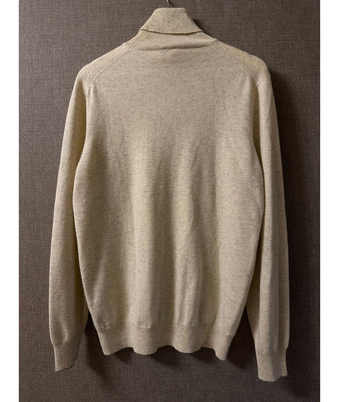 BRUNELLO CUCINELLI Бежевая кашемировая водолазка, фото 2
