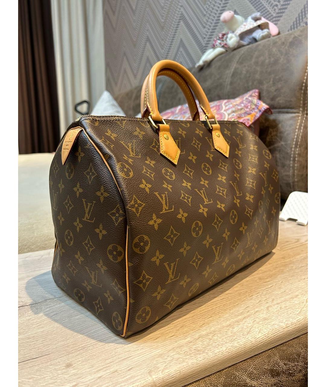 LOUIS VUITTON Коричневая сумка с короткими ручками, фото 2