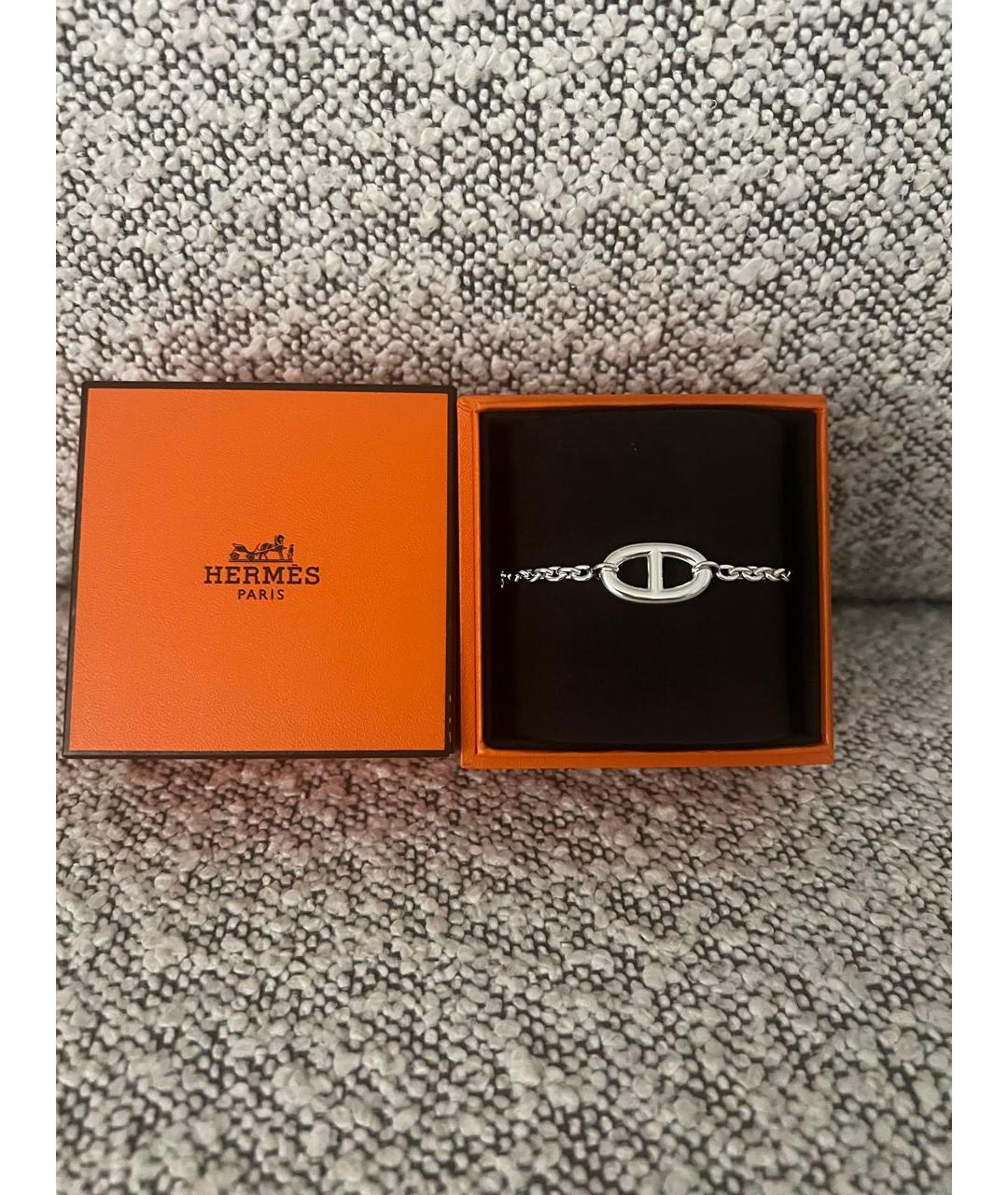 HERMES Серебрянный серебряный браслет, фото 5
