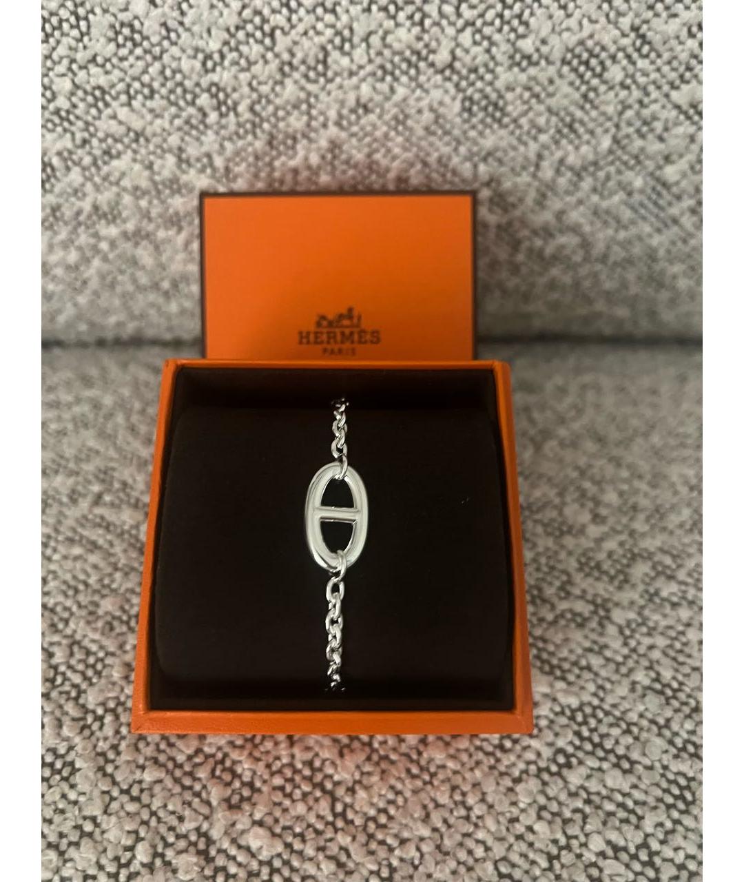 HERMES Серебрянный серебряный браслет, фото 4