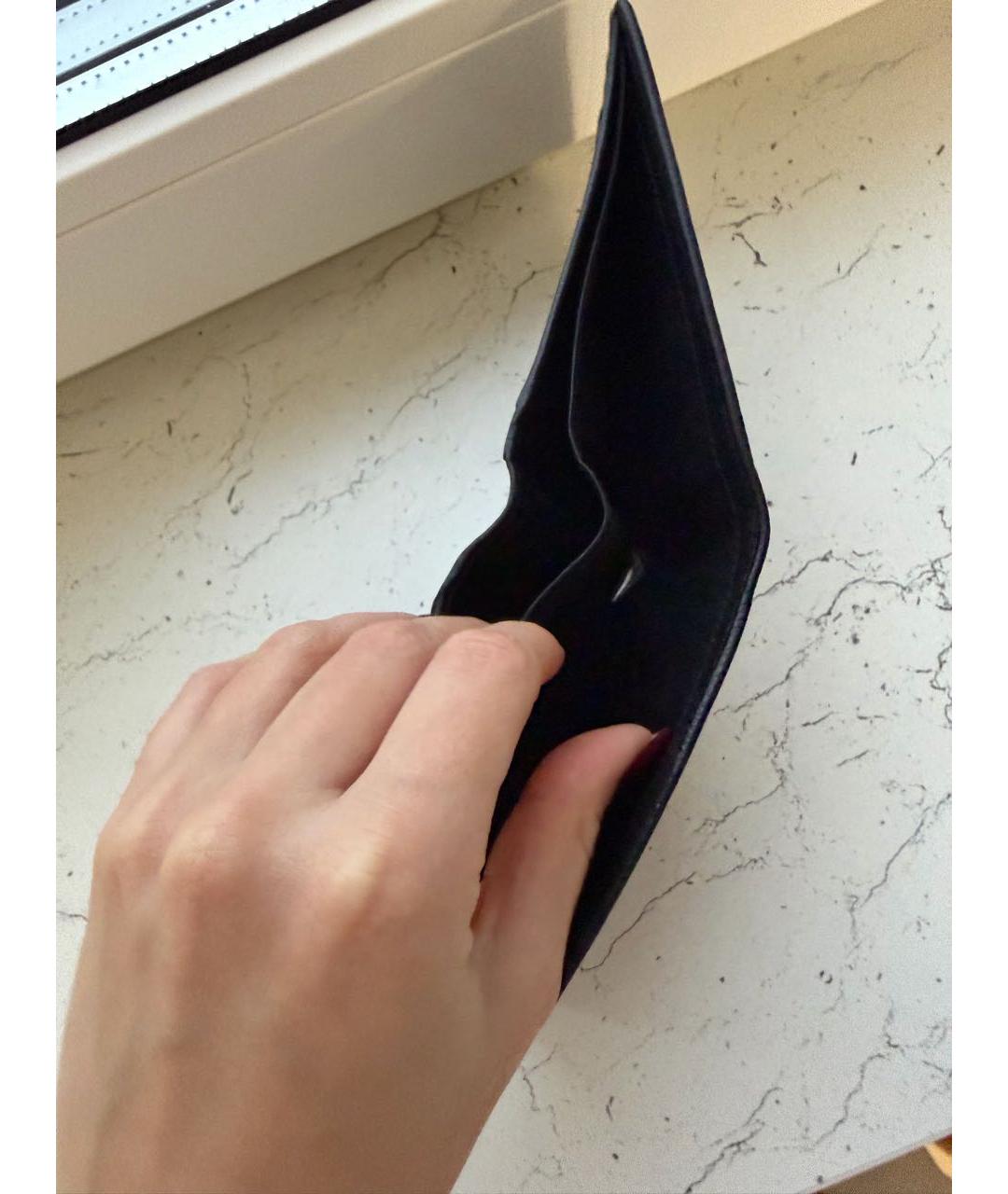 DOLCE&GABBANA Черный кожаный кошелек, фото 3