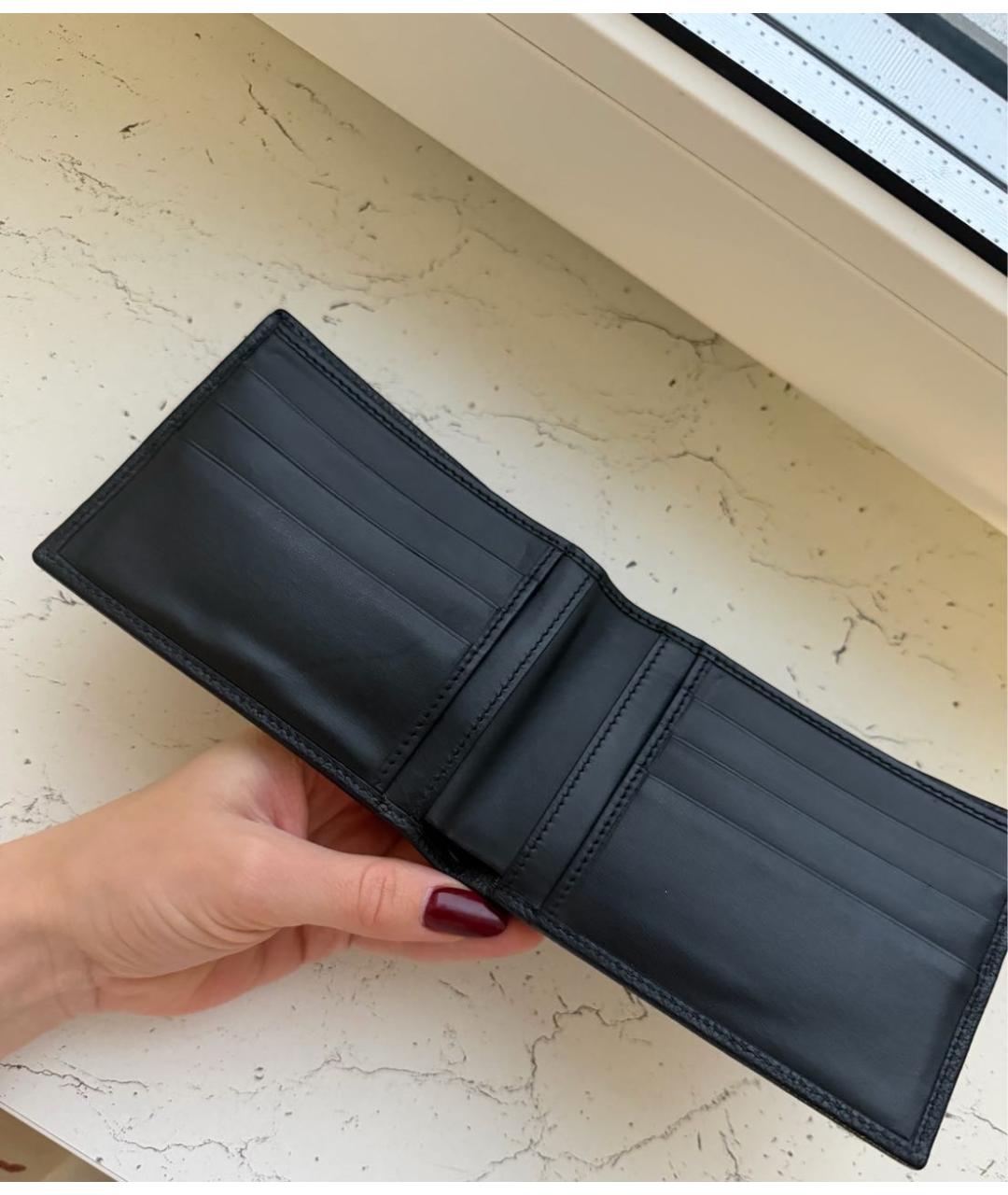 DOLCE&GABBANA Черный кожаный кошелек, фото 2