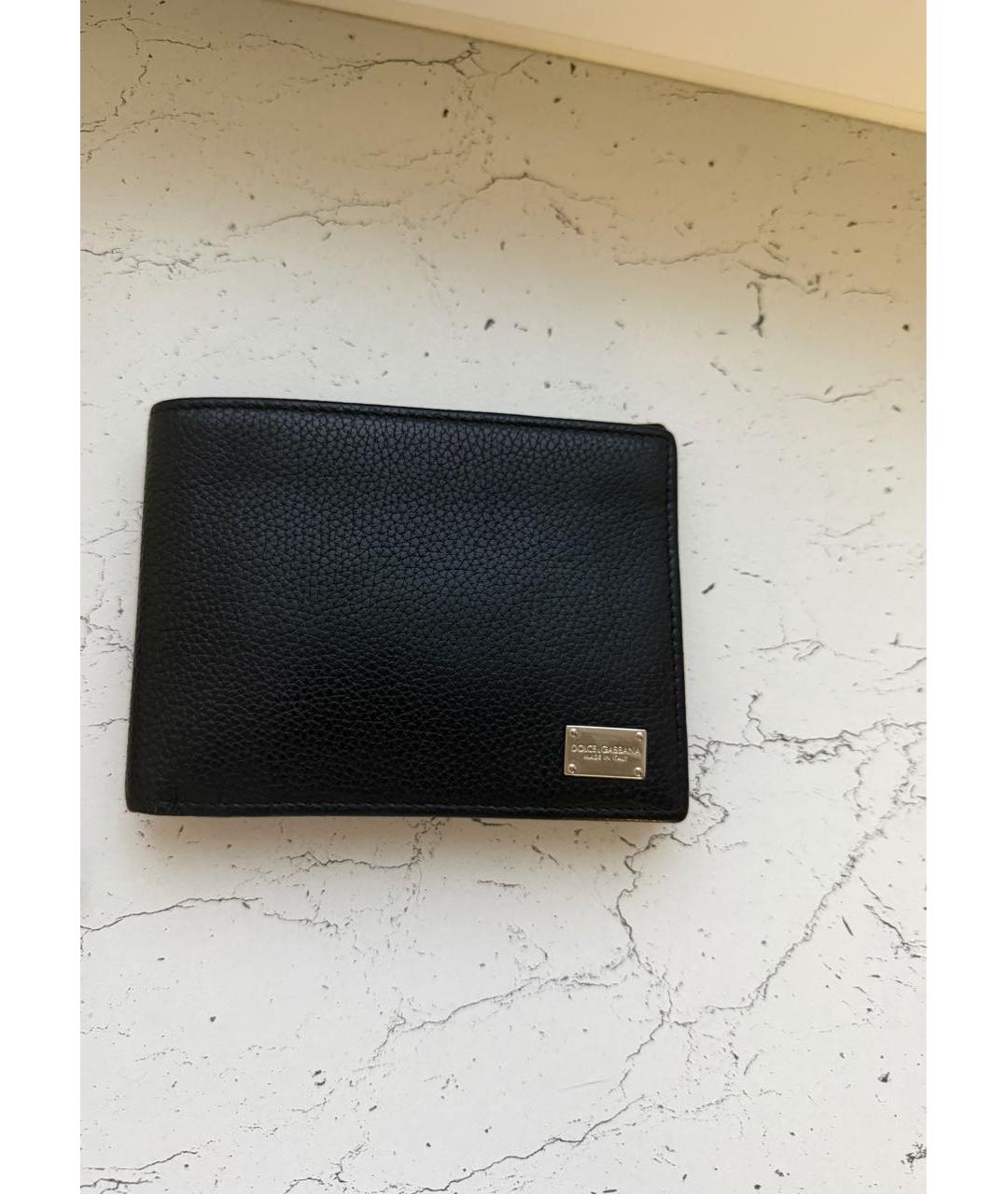DOLCE&GABBANA Черный кожаный кошелек, фото 9