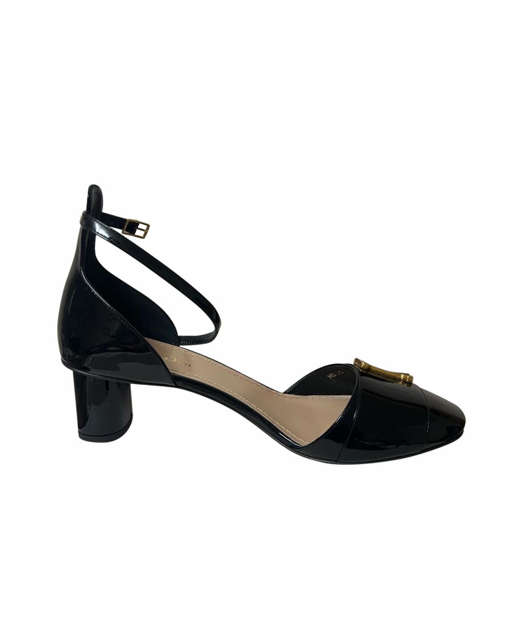 CHRISTIAN DIOR Черные туфли из лакированной кожи, фото 1