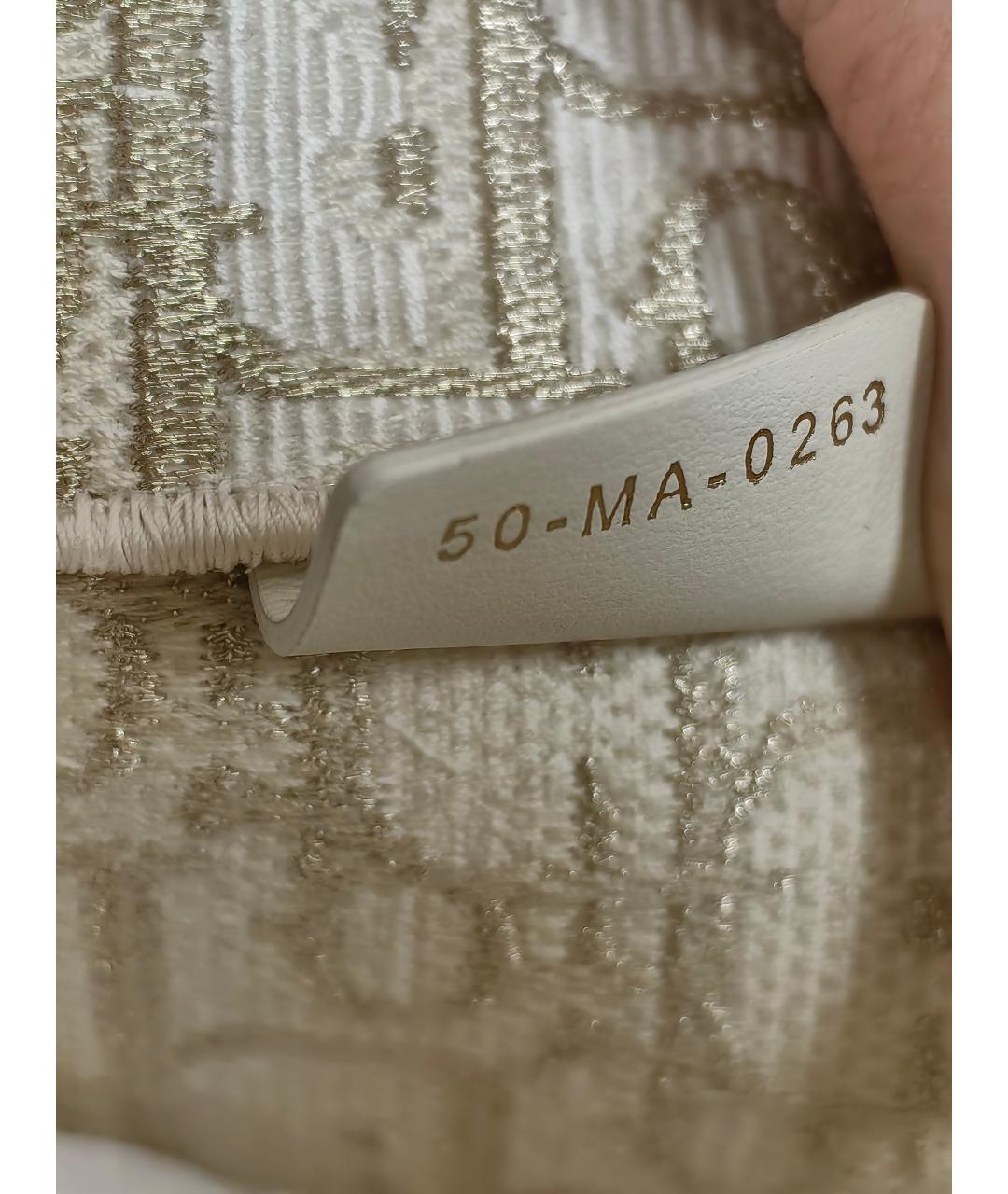 CHRISTIAN DIOR Бежевая хлопковая сумка тоут, фото 7