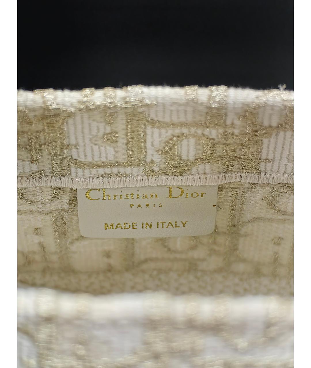 CHRISTIAN DIOR Бежевая хлопковая сумка тоут, фото 6