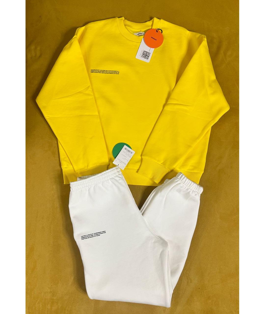 THE PANGAIA Желтый хлопковый костюм с брюками, фото 5