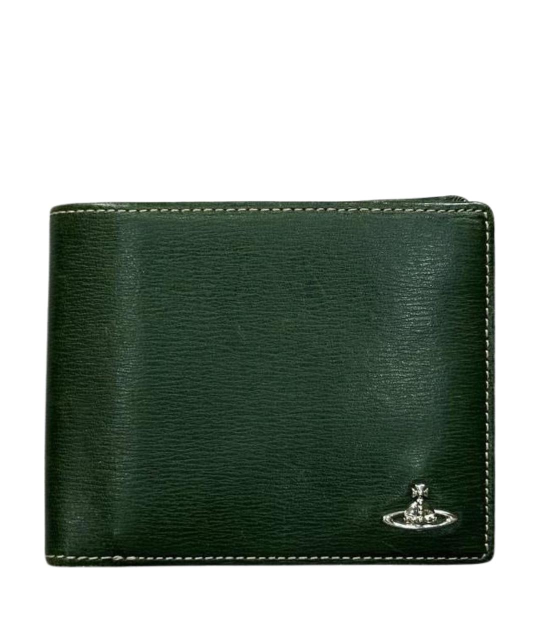 VIVIENNE WESTWOOD Зеленый кожаный кошелек, фото 1