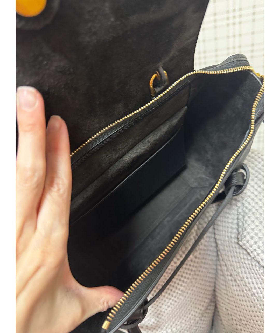 CELINE Черная кожаная сумка через плечо, фото 4