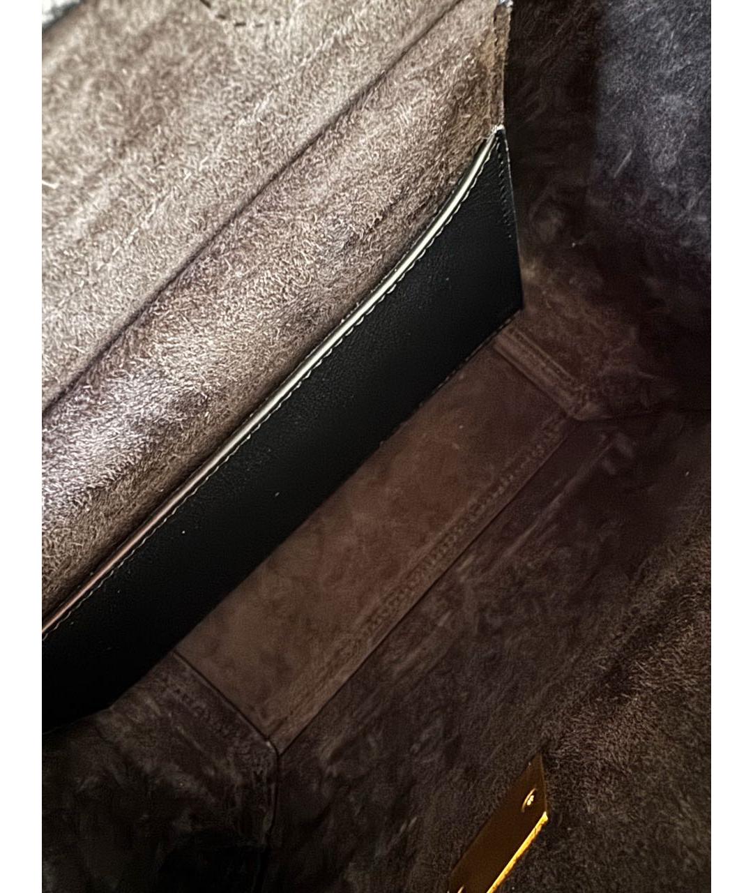 CELINE Черная кожаная сумка через плечо, фото 8