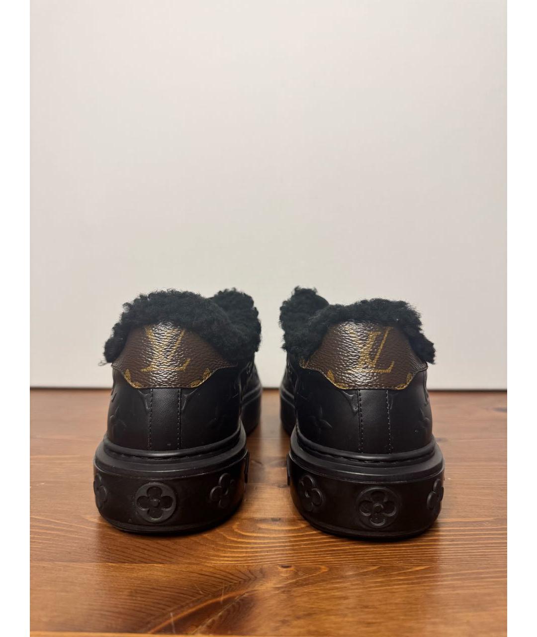 LOUIS VUITTON Черные кожаные кроссовки, фото 4