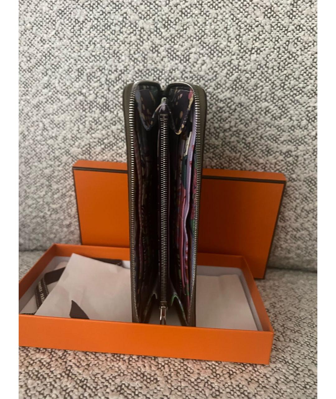 HERMES Коричневый кожаный кошелек, фото 4