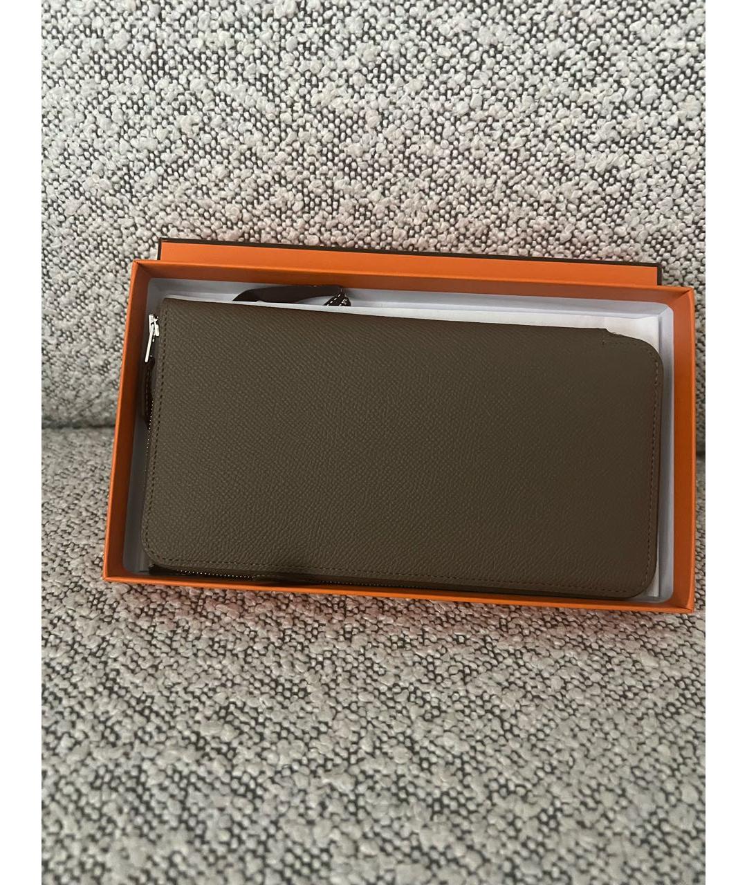 HERMES Коричневый кожаный кошелек, фото 5