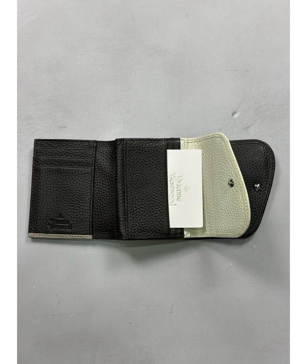 VIVIENNE WESTWOOD Черный кожаный кошелек, фото 5