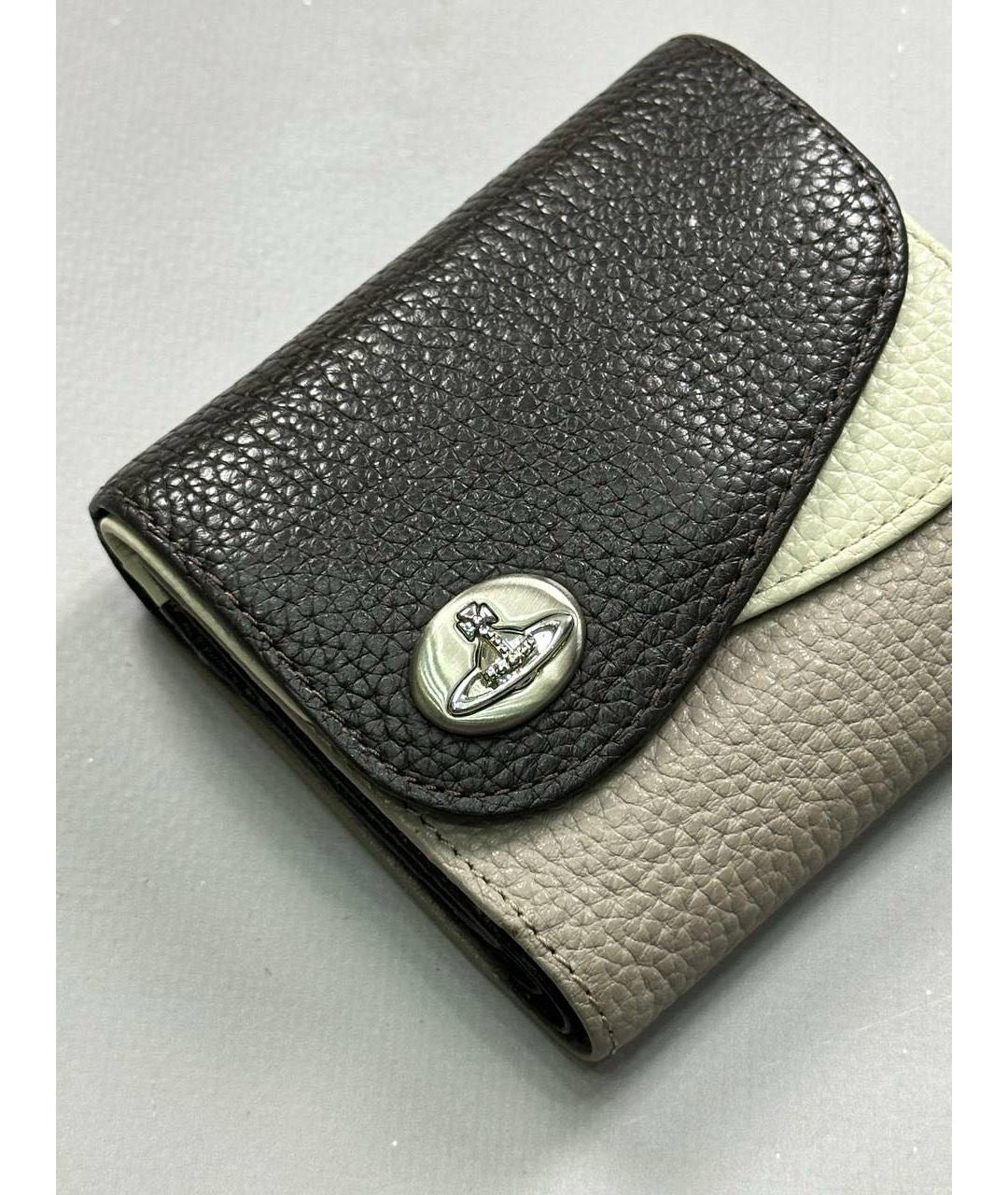 VIVIENNE WESTWOOD Черный кожаный кошелек, фото 2