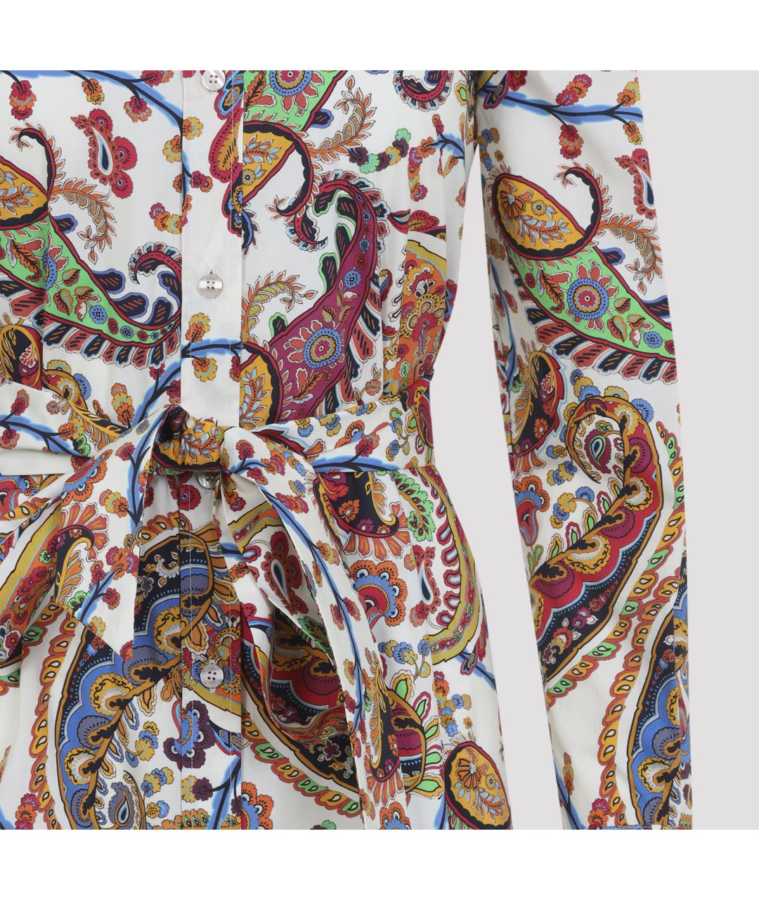 ETRO Мульти хлопковое повседневное платье, фото 3