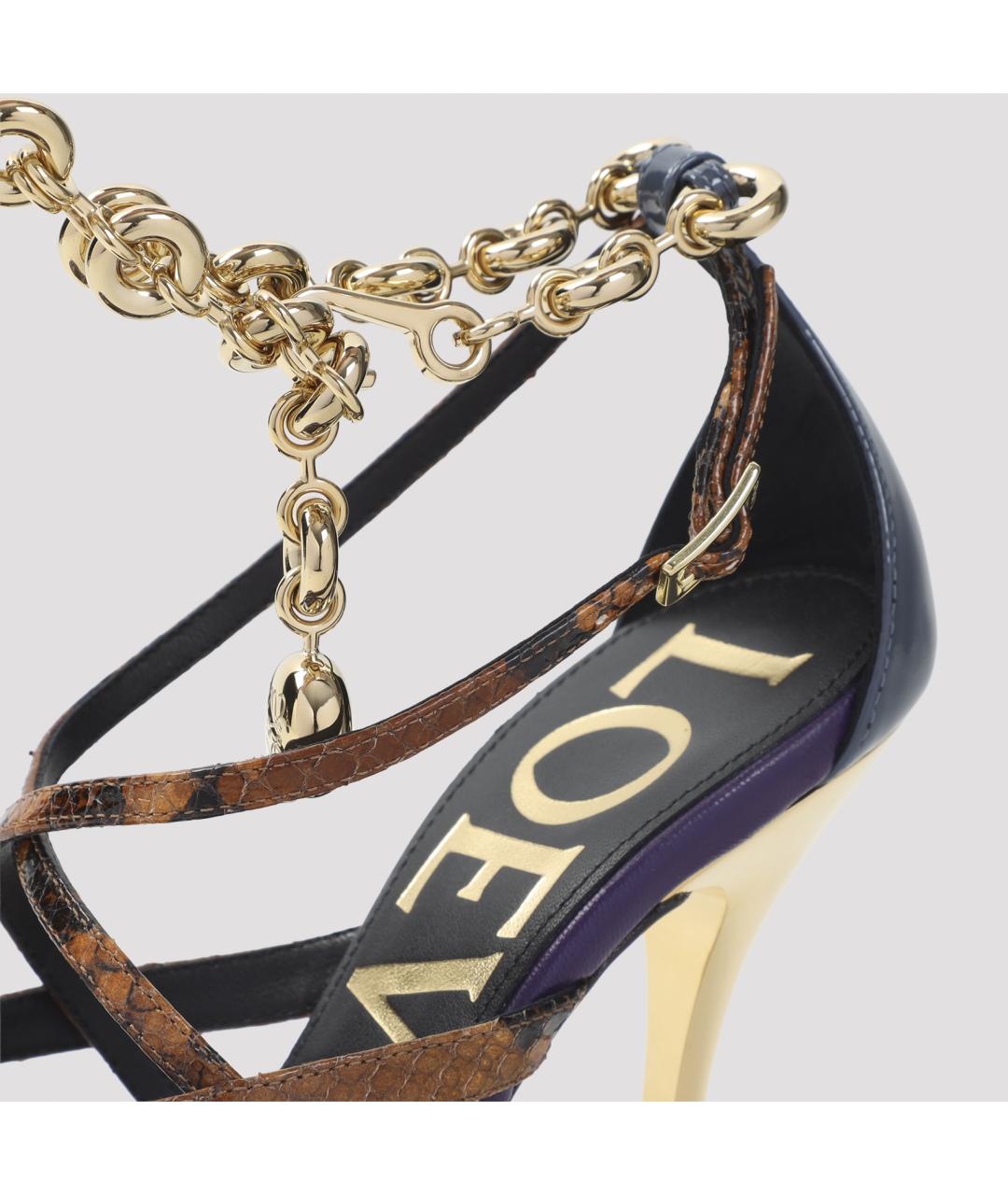 LOEWE Мульти кожаные босоножки, фото 6