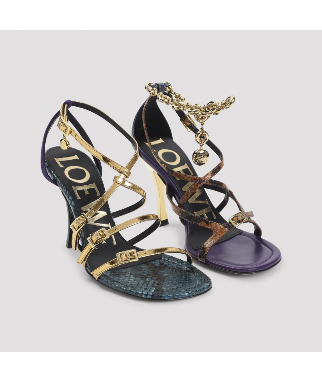 LOEWE Мульти кожаные босоножки, фото 5