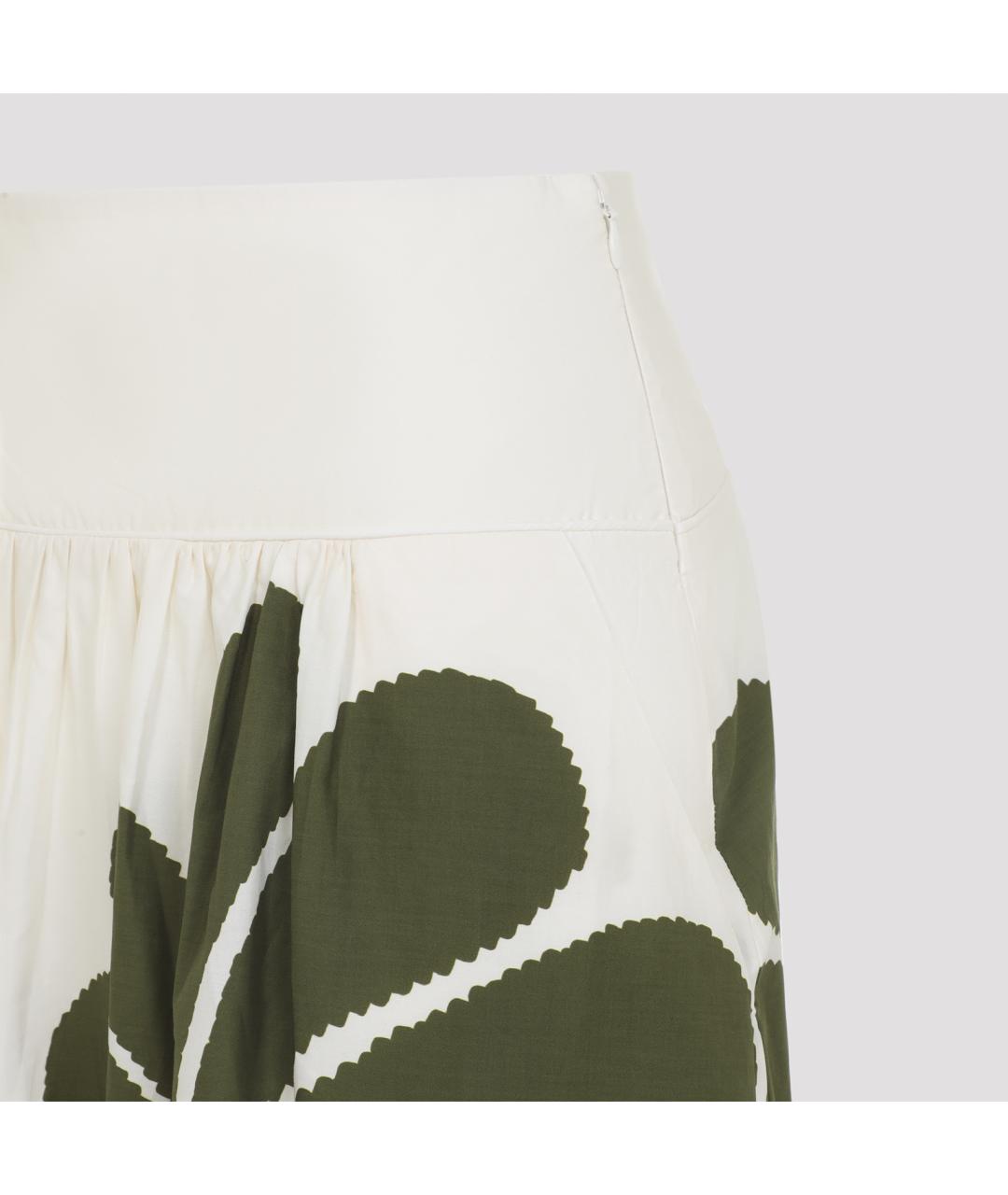 FARM RIO Зеленая хлопковая юбка миди, фото 5